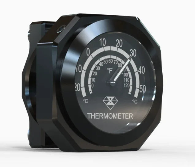 Motorcycle Handlebar Clock & Thermometer — IPX7 Waterproof Luminous
