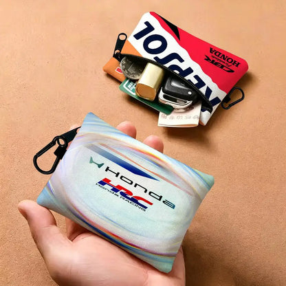 Mini Oxford Zipper Coin Purse with Carabiner – Water-Resistant Pouch