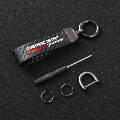 Porte-clés en cuir pour moto – Boucle en fer à cheval, accessoire pour motard