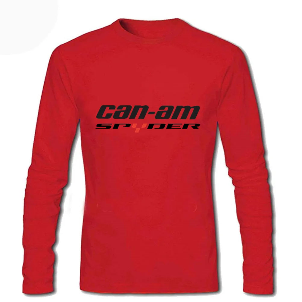 Maglietta grafica da uomo a maniche lunghe per motocicletta – T-shirt in cotone per motociclisti
