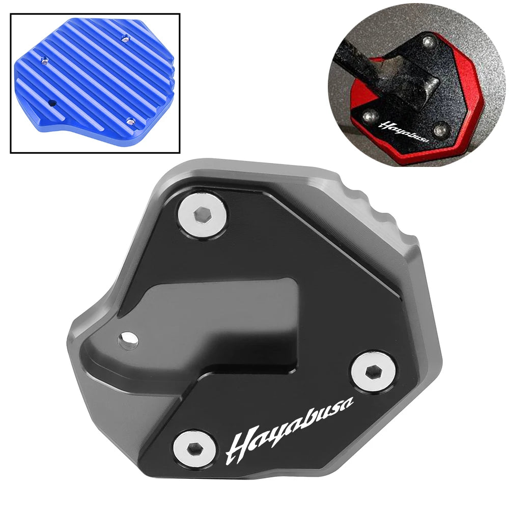 Placa de extensão do cavalete lateral de motocicleta – Base de alumínio usinada em CNC