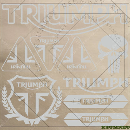 Motorcycle Decal Sticker Set – Reflective PVC Tank & Helmet Stickers