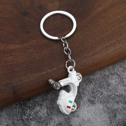 Mini Scooter Keychain – Vintage 3D Metal Moped Key Ring