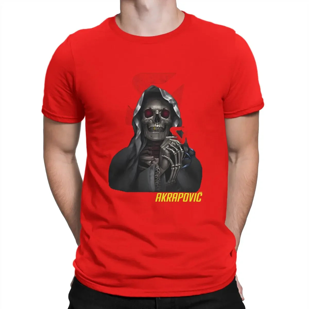 Men's Dark Reaper Skull Graphic T-Shirt – Pure Cotton Moto Enthusiast Tee