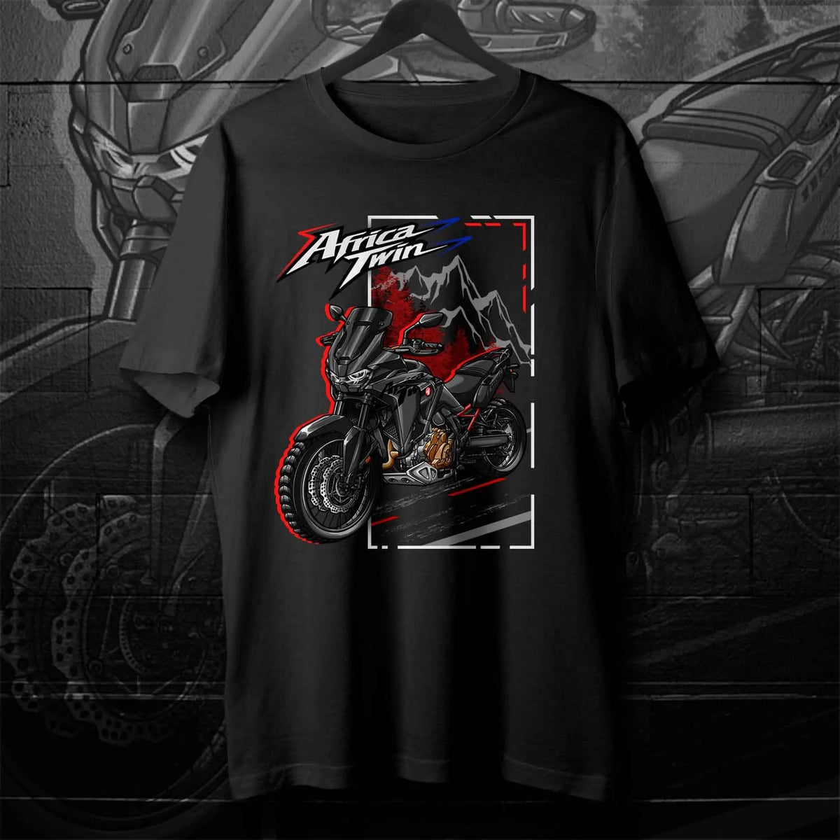 Men's Motorcycle Graphic Cotton Crew Neck T-Shirt