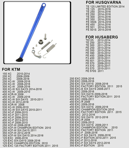 CNC Aluminum Enduro Kickstand with Spring Kit – XC / EXC / XCW | 2 Styles, 4 Colors