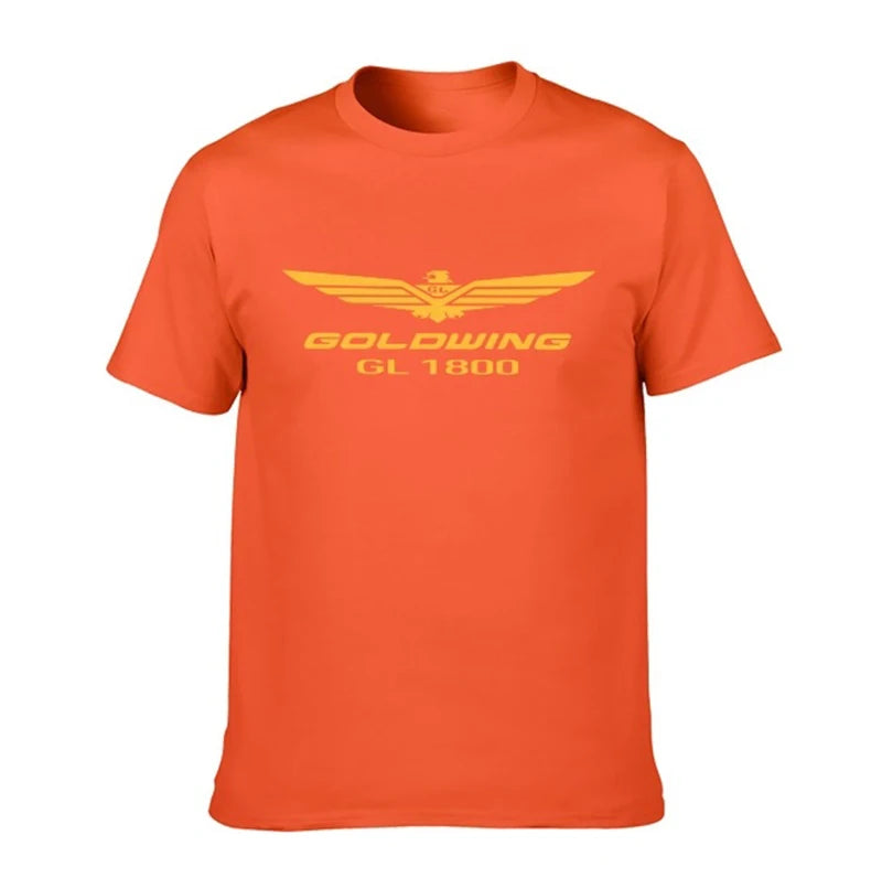 Goldwing GL1800 Motorcycle Graphic T-Shirt — 12 Colors, Men's Cotton Tee