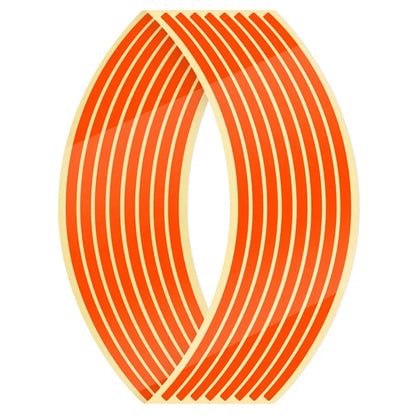 Reflective Motorcycle Wheel Rim Stripe Stickers – 16 Pcs