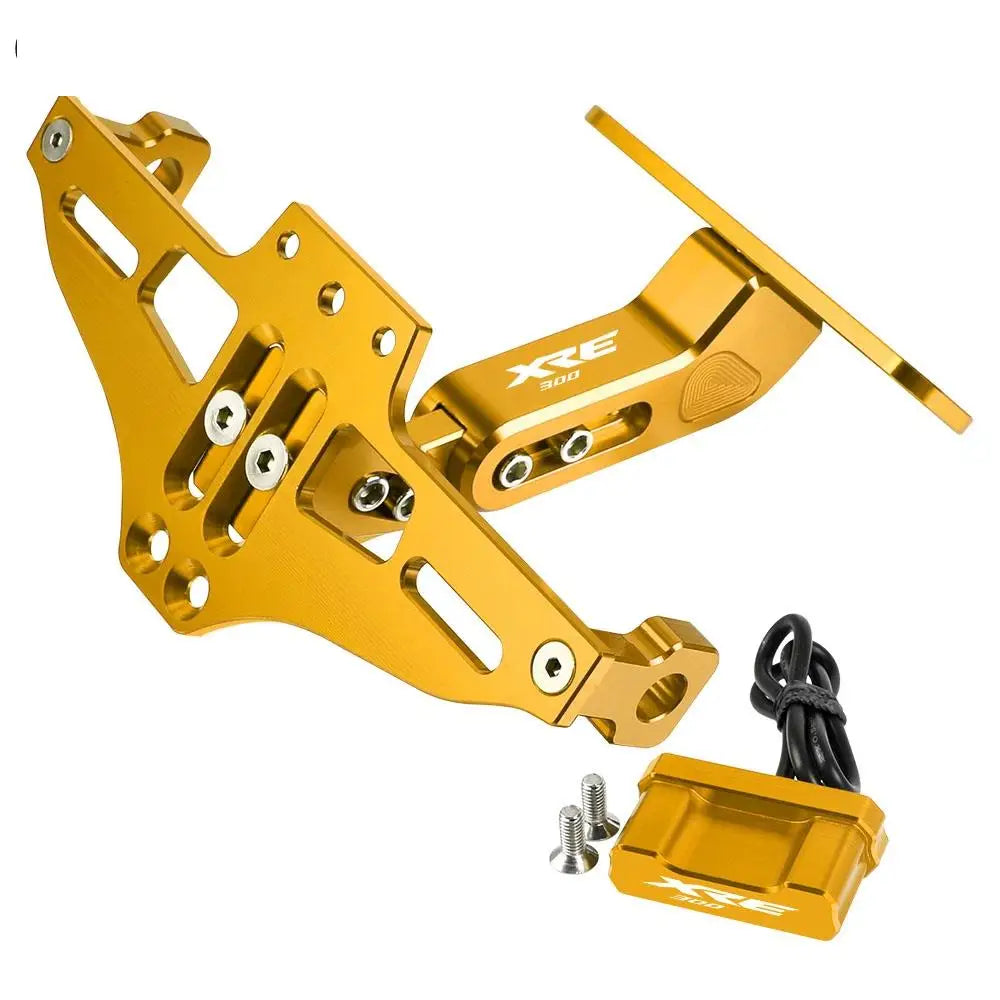 Adjustable License Plate Holder – Aluminum Motorcycle Frame Bracket