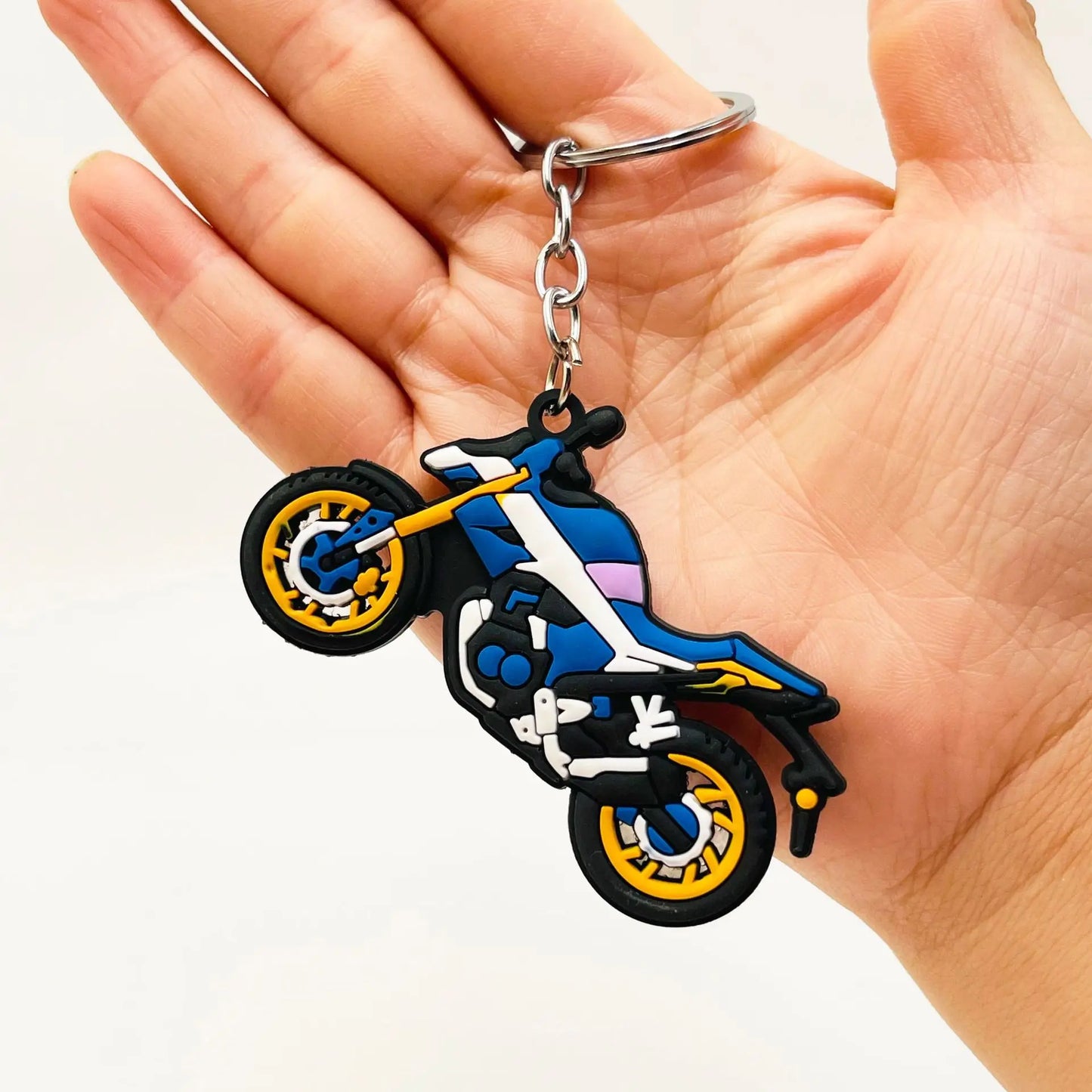 Motorcycle Keychain – Rubber Moto Pendant for Riders