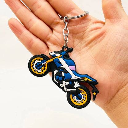 Motorcycle Keychain – Rubber Moto Pendant for Riders