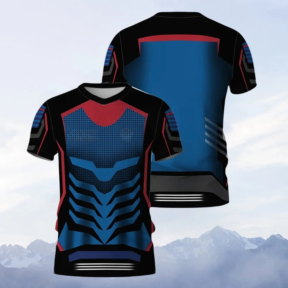 Motorcycle Racing Team T-Shirt – 3D Print, Quick Dry, Breathable – Men’s Sport Jersey