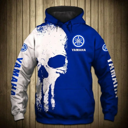 Motorcycle Off-Road Skull Print Hoodie | Men's & Women's Moto Sweatshirt