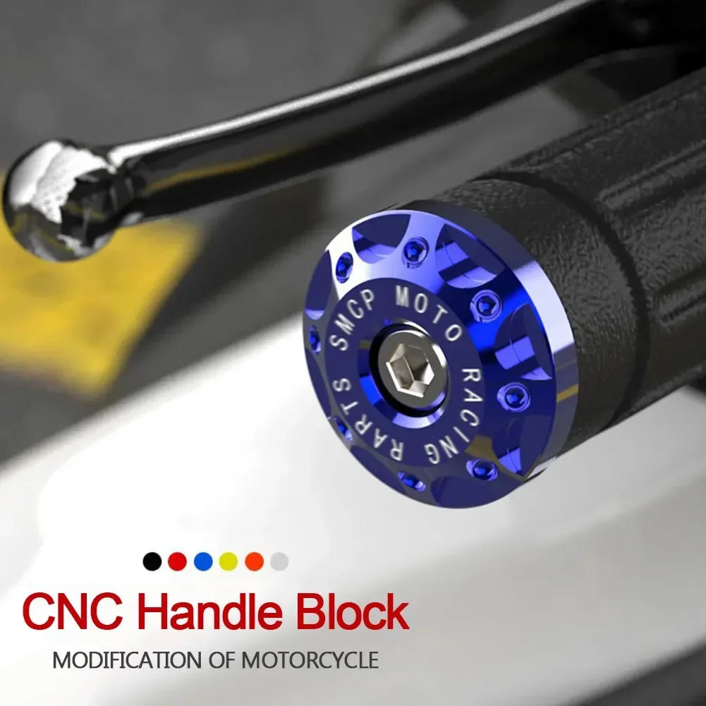 Tappi terminali CNC in alluminio per manubrio – Coppia universale di contrappesi da 22 mm