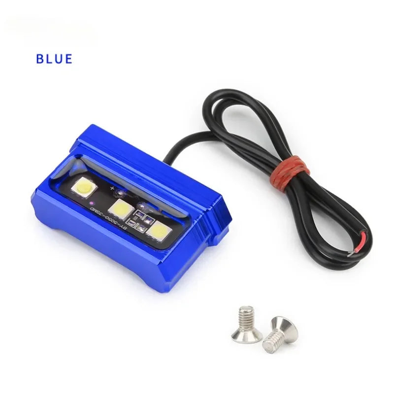 Universal LED Motorcycle License Plate Light – Waterproof Aluminum Lamp