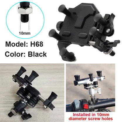 Metal Alloy Motorcycle Phone Holder with Shock Absorber – Navigation Bracket