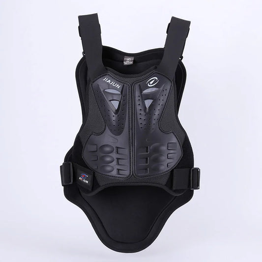 Body Back & Chest Protector Vest – Motocross ATV Armor with Reflective Strips