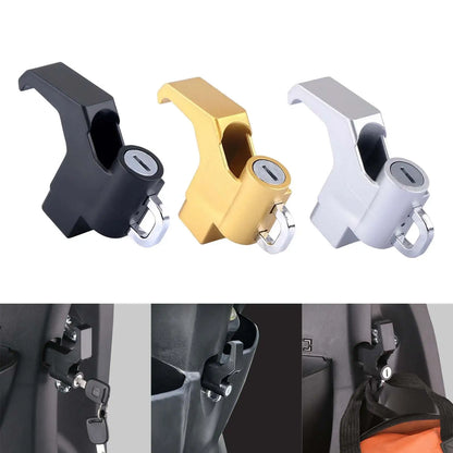 Motorcycle Helmet Lock Hook with 2 Keys
