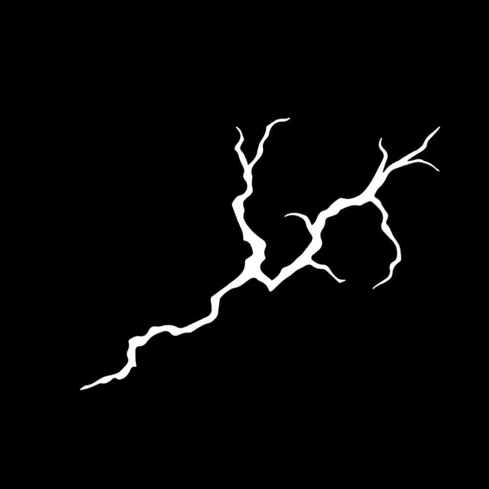Lightning Crack Vinyl Decal Set – Reflective Motorcycle Stickers (2 pcs)