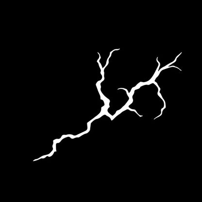 Lightning Crack Vinyl Decal Set – Reflective Motorcycle Stickers (2 pcs)