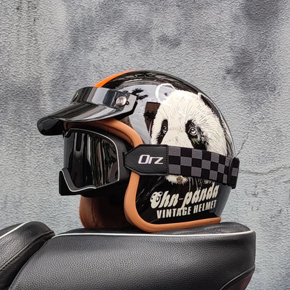 Retro 3/4 Open Face Motorcycle Helmet – DOT Certified | Unisex
