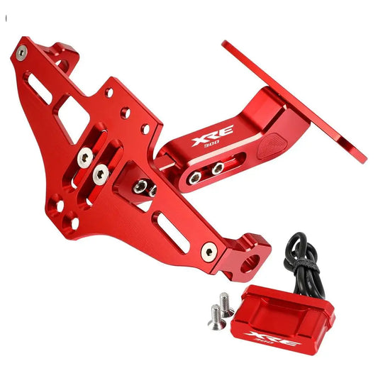 Adjustable License Plate Holder – Aluminum Motorcycle Frame Bracket