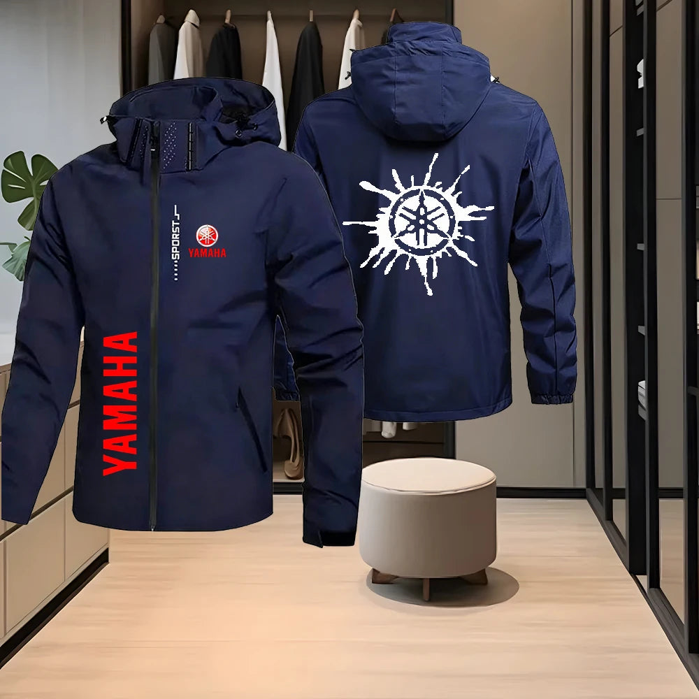 เสื้อแจ็กเก็ตฮู้ดถอดได้สำหรับผู้ชาย – เสื้อคลุมกลางแจ้งกันลมและกันน้ำ