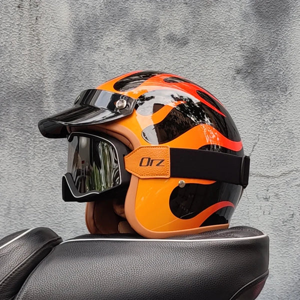Retro 3/4 Open Face Motorcycle Helmet – DOT Certified | Unisex