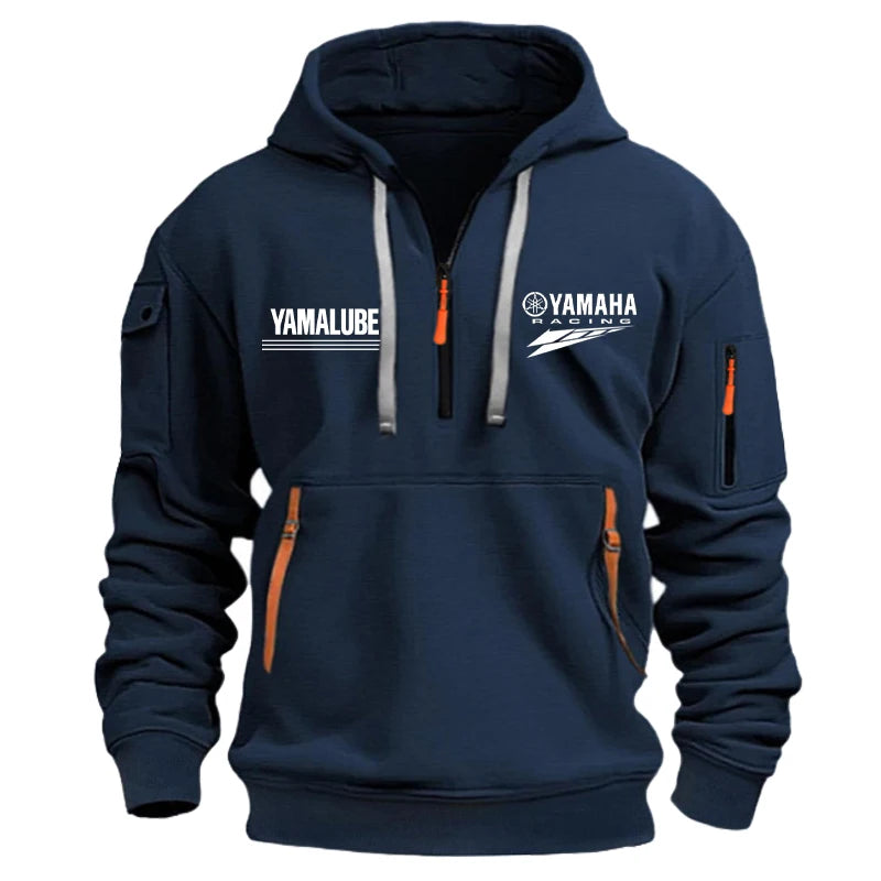Motorsport Racing Hoodie – Multi-Pocket Half-Zip Moto Sweatshirt