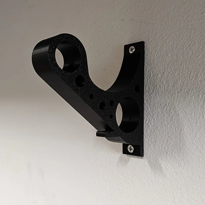 3D Print Motorcycle Helmet Wall Holder – Double Ring Slot with Key Hook
