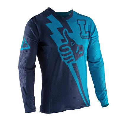Maglia da motocross traspirante ad asciugatura rapida, maniche lunghe, unisex, da fuoristrada MX e ciclismo da gara