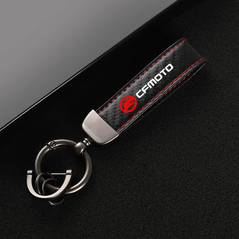 Leather Motorcycle Keychain Holder