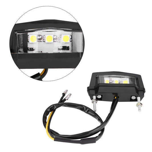 12V LED Motorcycle License Plate Tail Light – Universal Fit