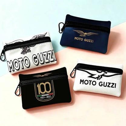 Motorcycle Logo Oxford Mini Coin Purse – Zipper Hanging Storage Pouch