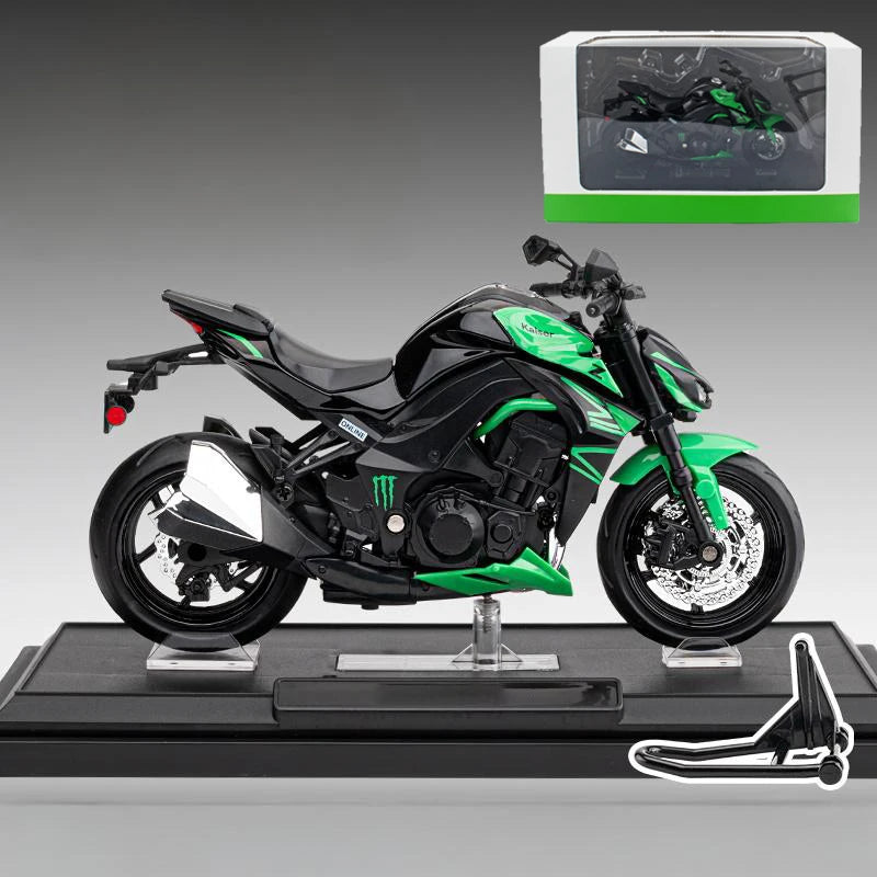 1:12 Scale Die-Cast Motorcycle Model – Z1000 Alloy Toy with Sound & Light