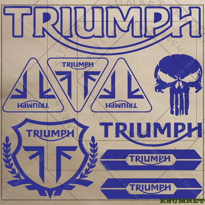 Motorcycle Decal Sticker Set – Reflective PVC Tank & Helmet Stickers