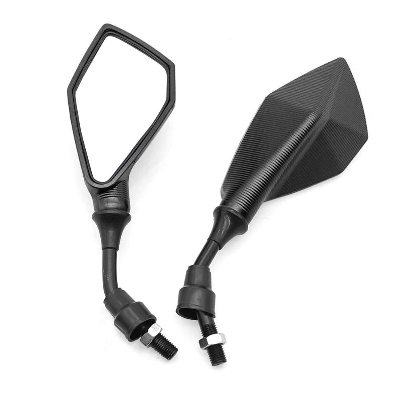 Retrovisores universais para motocicleta, grande angular, ajustáveis – 2 peças
