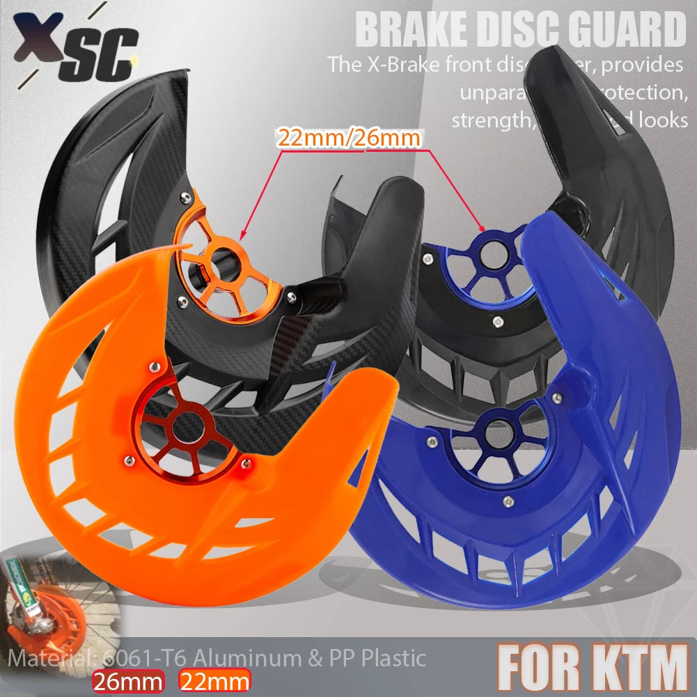 Front Brake Disc Guard – 22mm / 26mm Axle, ABS & Aluminium, Fits 275mm Discs