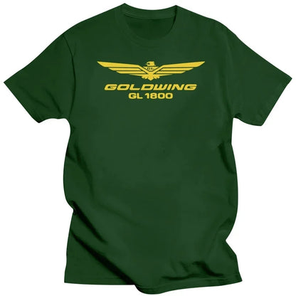 Goldwing GL1800 Motorcycle Graphic T-Shirt — 12 Colors, Men's Cotton Tee