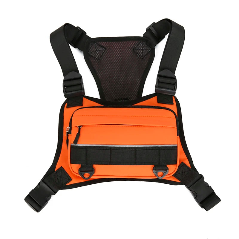 Sac de poitrine pour moto – Sac-harnais de gilet tactique