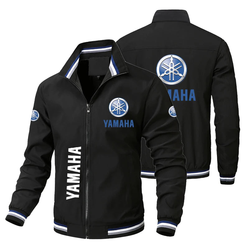 Motorsport Stand-Up Collar Zip Jacket – Men's Racing Graphic Outerwear