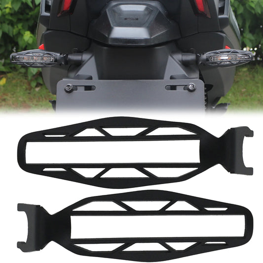 Motorcycle Turn Signal Guard Protectors – Steel Lattice LED Indicator Shield, Sold as Pair