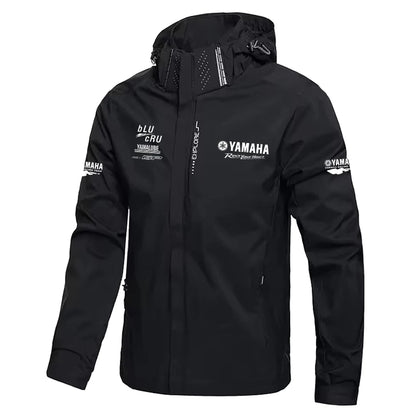 Windproof Waterproof Outdoor Riding Jacket – Detachable Hood, 4-Season