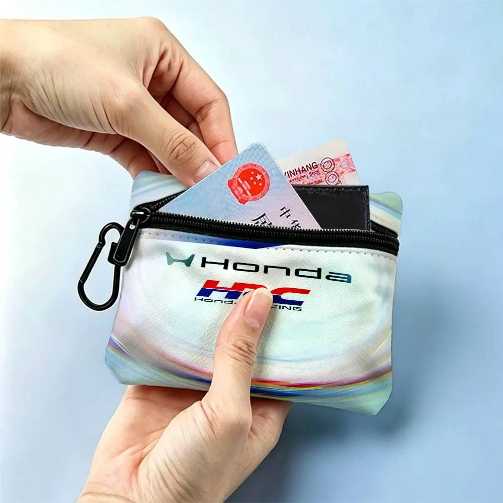 Mini Oxford Zipper Coin Purse with Carabiner – Water-Resistant Pouch