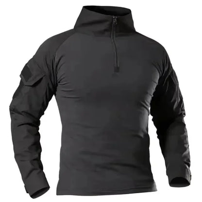 Men's Tactical Long Sleeve Hiking Shirt – Breathable Outdoor Camouflage Top
