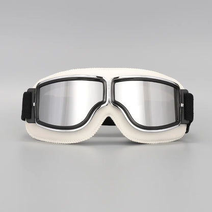 Retro Leather Motorcycle Goggles – Vintage Windproof Riding Glasses