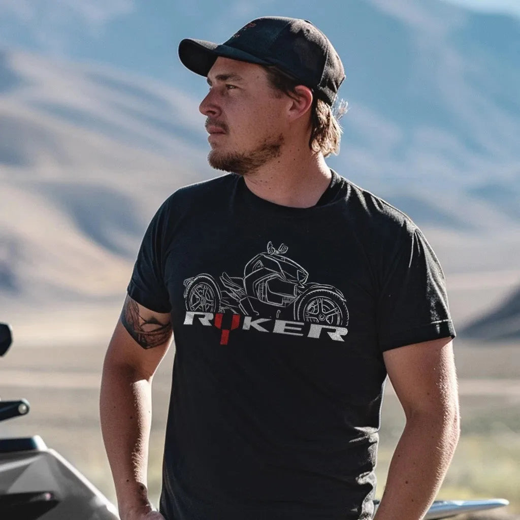 Three-Wheel Roadster Motorcycle T-Shirt – Cotton Moto Graphic Tee