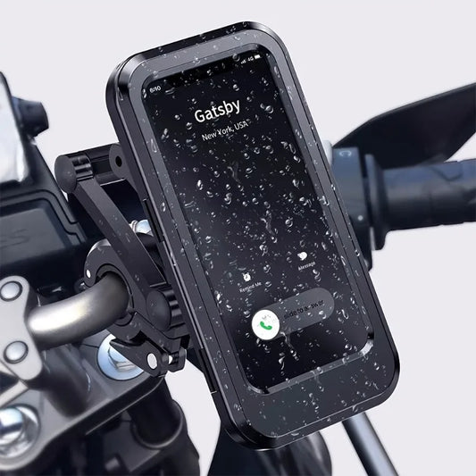 Waterproof Motorcycle Phone Holder – Universal 360° GPS Mount for Bikes & Bicycles
