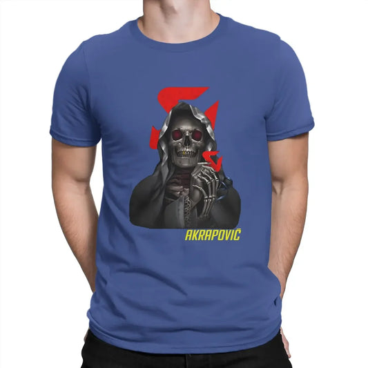 Men's Dark Reaper Skull Graphic T-Shirt – Pure Cotton Moto Enthusiast Tee