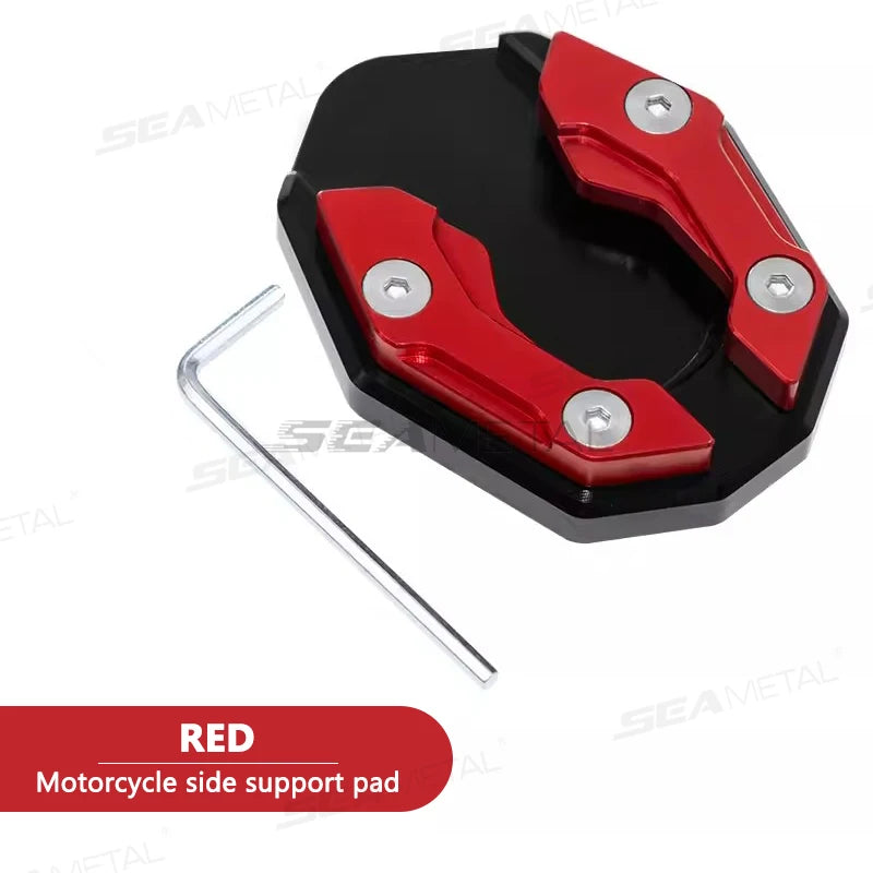 Motorcycle Kickstand Extension Pad – Aluminum Anti-Sink Side Stand